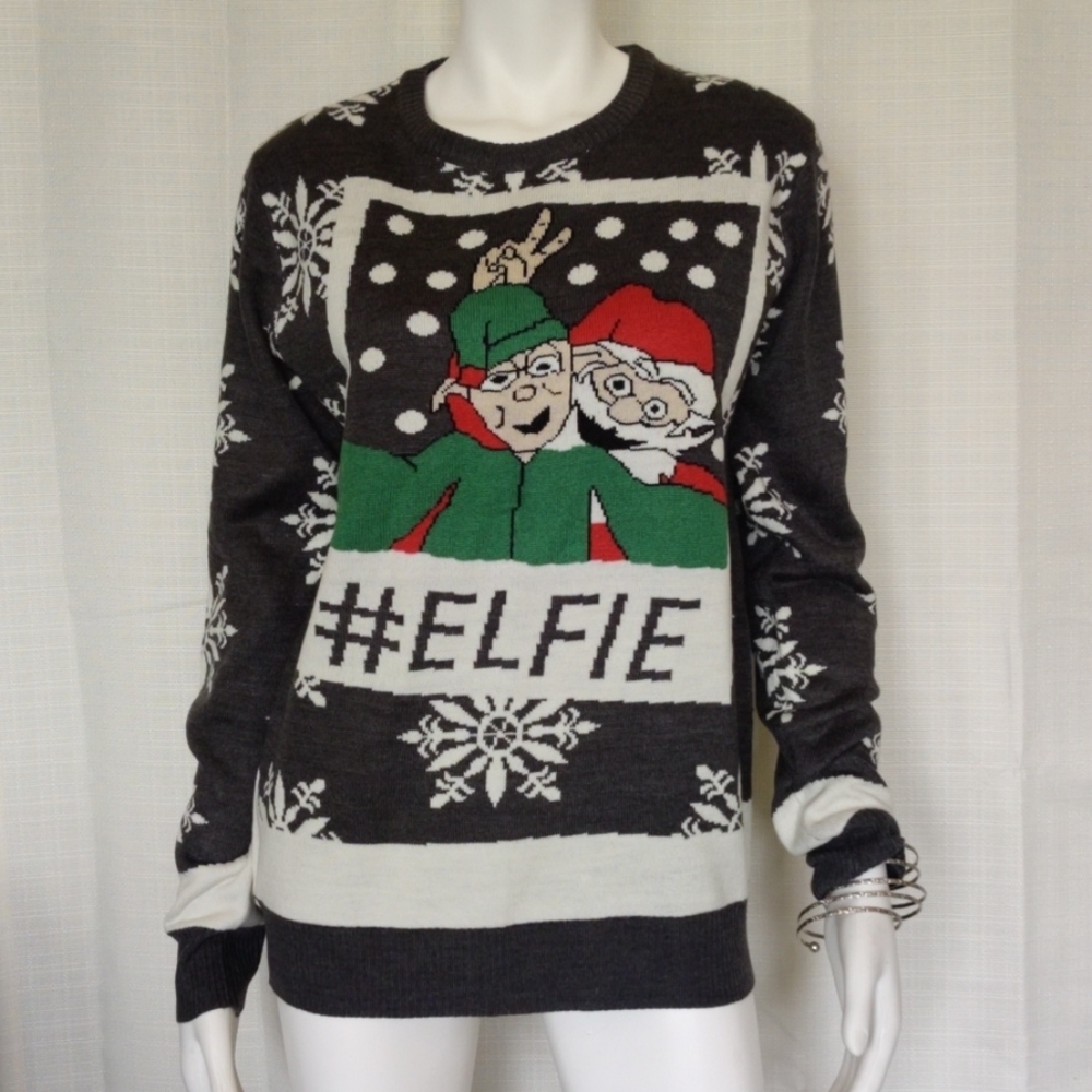 Santa's North Pole Approved Christmas Sweater Sz M